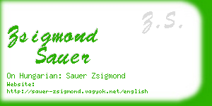 zsigmond sauer business card